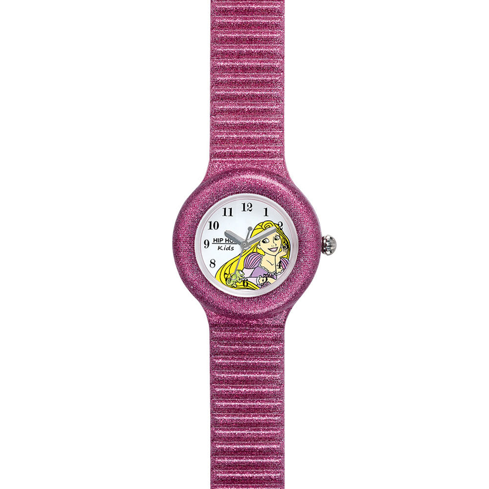 Hip­ Hop - Orologio Da Bambina In Silicone Stampato Sparkling Princess - Rapunzel